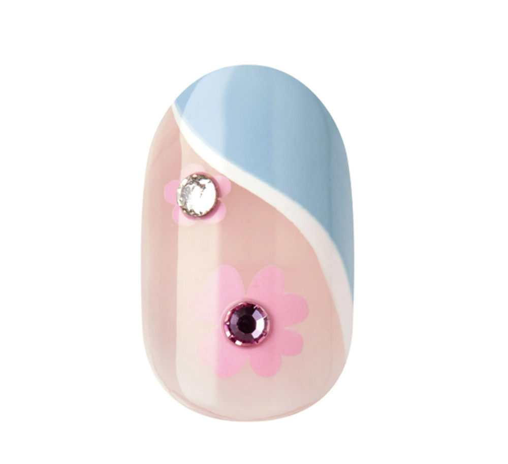KISS imPRESS Press On Nails Design Hoppy Easter Blue Short Oval New